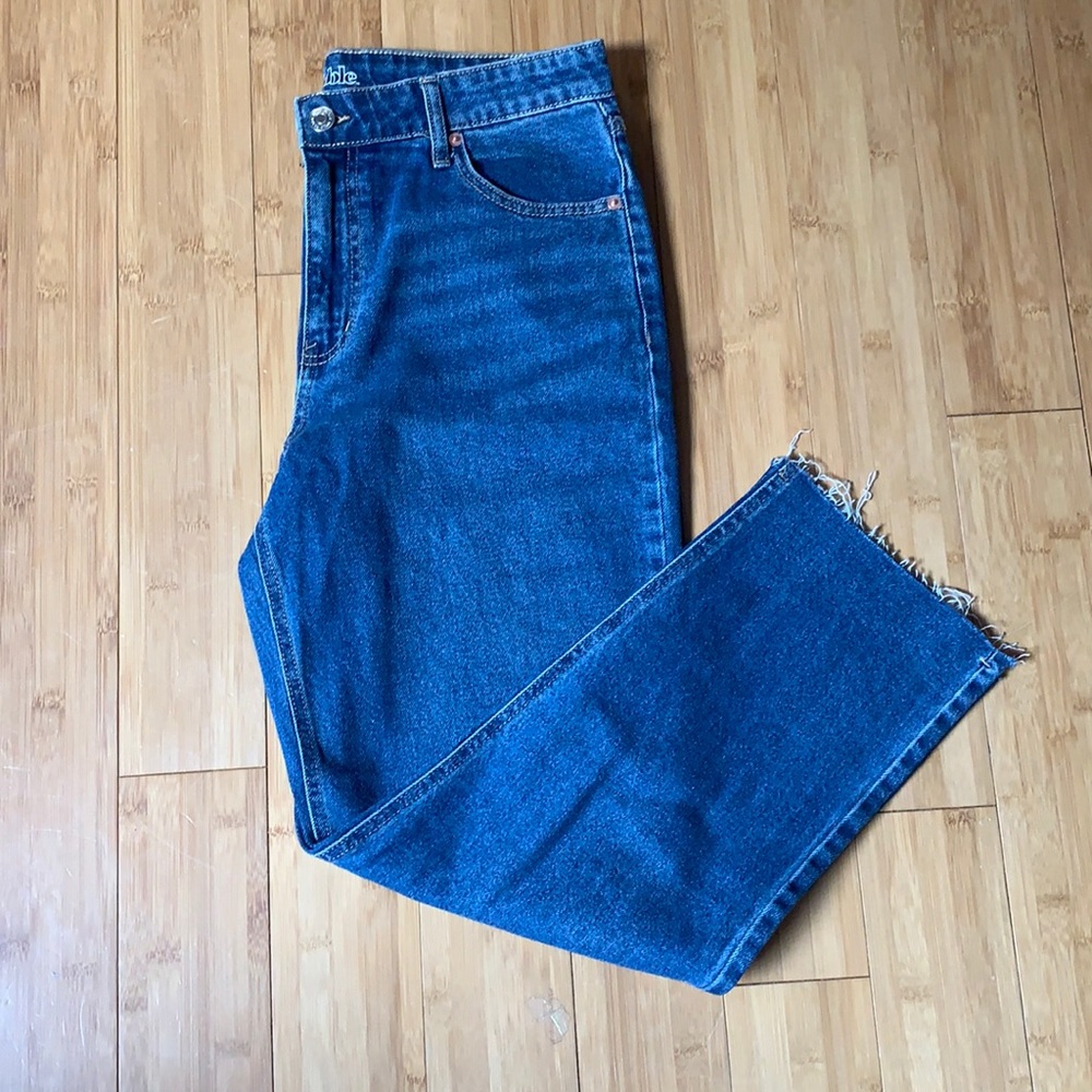 High rise straight jeans
